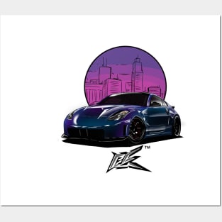 nismo 350z pearl deep blue Posters and Art